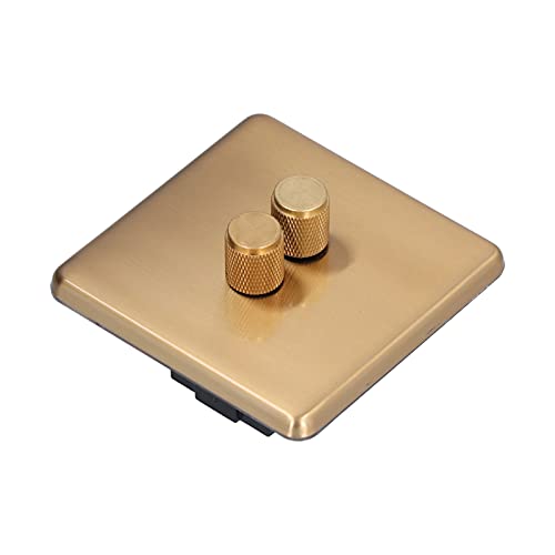 Edelstahl Kratzer Edelstahl -Messingschaltertyp -Beleuchtung für die AC220V -Heimbeleuchtung (Doppelt dimmen) von Aramox