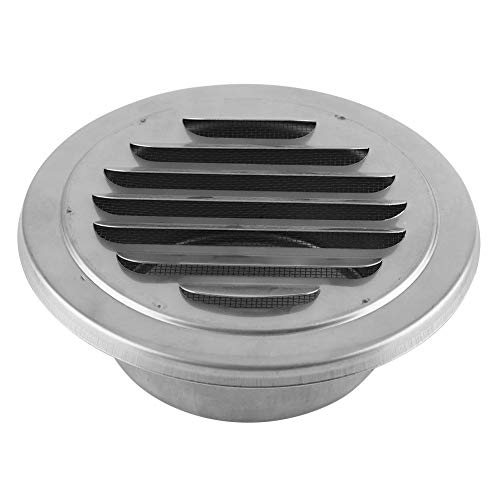 Edelstahl Lüftungsgitter Rund Edelstahl Wand Air Vent Flach Grill Kanal Belüftung Abdeckung Outlet Insekt Mesh für Badezimmer Büro Küche Belüftung von Aramox