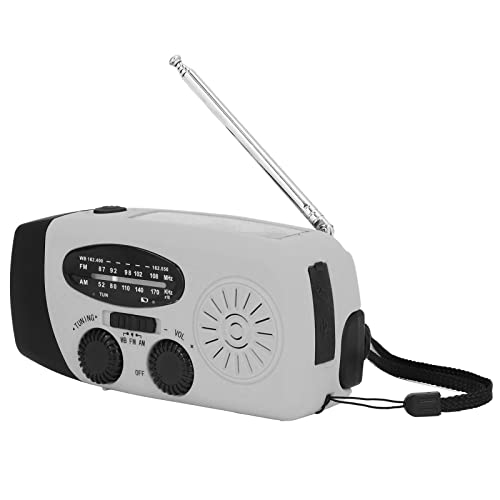 Handkurbel Solar Radio Multifunktionales Notfallradio LED -Radio mit Taschenlampe für Outdoor Camping (Amerikanisches Modell) von Aramox