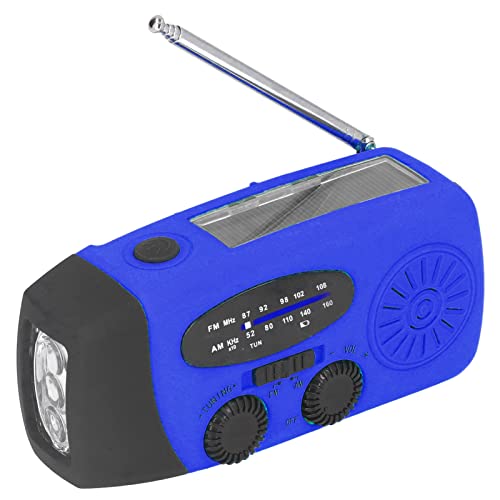 Handkurbel Solar Radio Multifunktionales Notfallradio LED -Radio mit Taschenlampe für Outdoor Camping (Europäisches Modell) von Aramox