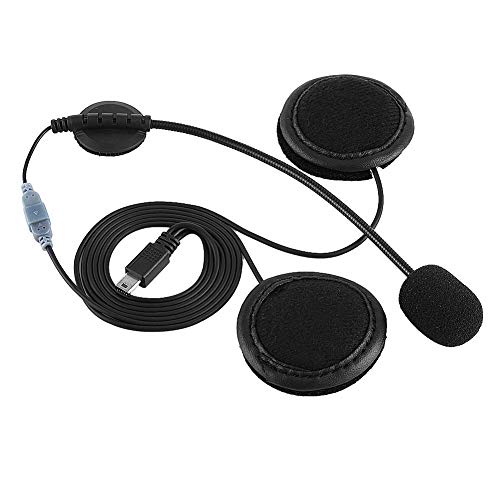 Helm Headset, Bluetooth Sprechanlage Zubehör Bluetooth Headset Kopfhörer-Mikrofon für V8 Motorrad Helm Intercom Helm Headset, Bluetooth Sprechanlage Zubehör Bluetooth Headset Kopfhörer-Mikrofon für V8 Motorrad Helm Intercom von Aramox