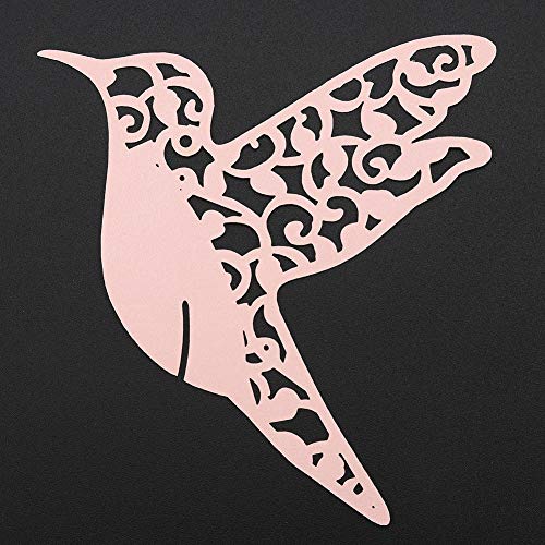 Hochzeitsname Karten, Kleine Vogelform Name Place -Karten, 50pcs Gastkarten für Weinglas Tischname Place, für Partydekoration, Schön, Schön (PINK) von Aramox