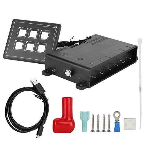 IP66 Touch Panel Switch Bedienfeldschalter, 12-24 V Auto Universal 6P LED-Touch-Membran-Bedienfeldschalter Elektronisches Zubehör Ein/Aus-Kippschalter-Schalttafel von Aramox