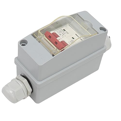 Leistungsschalter 32A 500V DC -Trennschalter, Überspannungsschutz, IP65 -wasserdichtes Verteilungskasten für Solarpanel Gitter und Solarkrastsystem aus Dem Gittersystem (Ohne Kabel) von Aramox