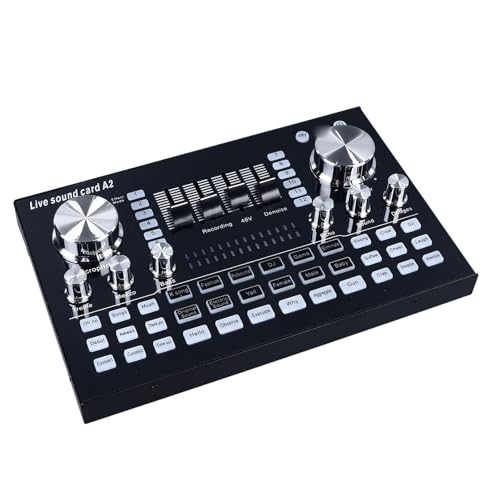 Live Sound Card Audio Mixer, Audio Interface Podcast Equiple Equiple Bündel PC Mobiltelefon Universal mit Erweiterter Audioverarbeitung für Streaming -Aufnahmen 48 V, Superior Sound Live Sound Card Audio Mixer, Audio Interface Podcast Equiple Equiple Bündel PC Mobiltelefon Universal mit Erweiterter Audioverarbeitung für Streaming -Aufnahmen 48 V, Superior Sound von Aramox