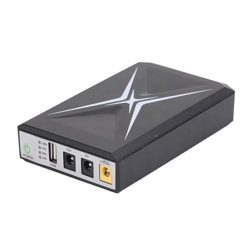 Mini UPS Battery Backup, 10400mah Ununterbrochene Stromversorgung 5V DC 2A Power Bank für WLAN -Router -Überwachungskamera, überlegene Handwerkskunst und Leistung, Breite Kompatibilität, von Aramox