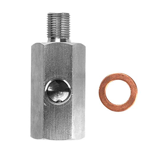 Öldruckmanometer, Öldrucksensor-T-Stück, Öldrucksensor Manometer Adapter 1/8in NPT Buchse BSPP BSP Stecker und Buchse T-Stück für Öldruckschalter von Aramox