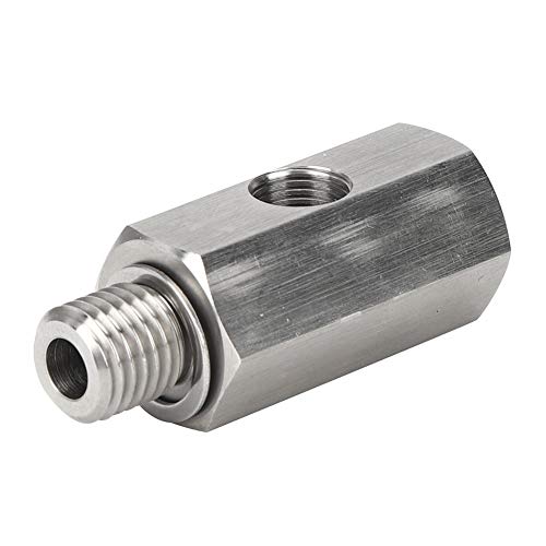 Öldrucksensoradapter, M12x1,5 1/8 NPT Turbo-Zuleitung Manometer Öldrucksensor T-Stecker Edelstahl Autozubehör von Aramox