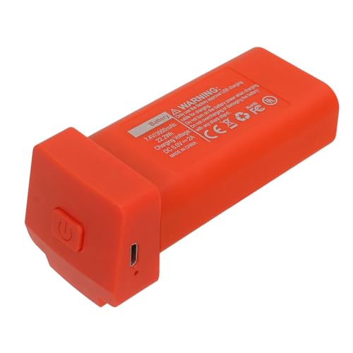 RC -Drohne Lithium -Batterie 7,4 V 3000mAh Drone Batterie Wiederaufladbare Ersatzbatterie für LyzRC L800 Pro2 (Black) (ORANGE) von Aramox