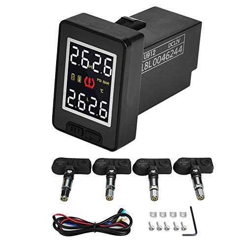 Reifendrucksensor, Auto TPMS Reifendruckkontrollsystem mit 4 internen Sensoren von Aramox