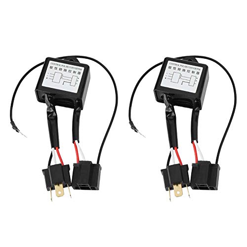 Scheinwerfer-Polaritätskonverter, 2 Stück, LED-Negativ-Konverter, Negativschalter-Adapter, Polarität für H4 von Aramox