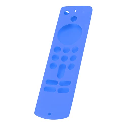 Silikonschutz Fernbedienung für Fire TV-Stick, Leichtes, Schocksicheres Fernbedienungskoffer, Anti-Rutsch-Hauthülle mit Lanyard, Weiches, Sicheres Material, Einfache Installation, Full (Blue) von Aramox