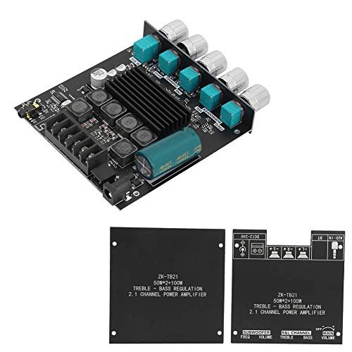 Stromverstärkermodul, Audioplatine mit Subwoofer, Bass und Höhensteuerung, Tragbarem Verstärker für Lautsprecher, Aux- und Audioeingabe Stromverstärkermodul, Audioplatine mit Subwoofer, Bass und Höhensteuerung, Tragbarem Verstärker für Lautsprecher, Aux- und Audioeingabe von Aramox
