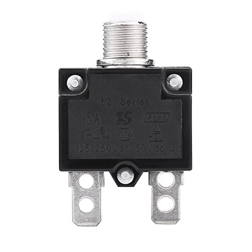 Wärmeschutzschalter Schutzschalter, Autos-Überlastungsschutz AC 125 / 250V Reset Thermoschalter Leistungsschalter Überstromschutzschalter Thermoschalter Schutzschalter für Generator (15A) von Aramox