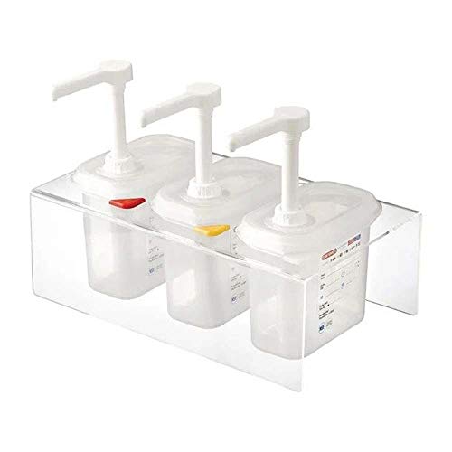 Araven CR823 Soßenspender, GN 1/9, Transparent, 1.5L Kapazität, 3 Stück 19.5cm x 22.5cm Araven CR823 Soßenspender, GN 1/9, Transparent, 1.5L Kapazität, 3 Stück 19.5cm x 22.5cm von Araven