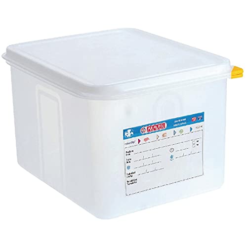 Araven Lebensmittelbehälter, 12,5 l (1/2 GN), 200 x 325 x 265 mm, 4 Stück, Gelb von Araven