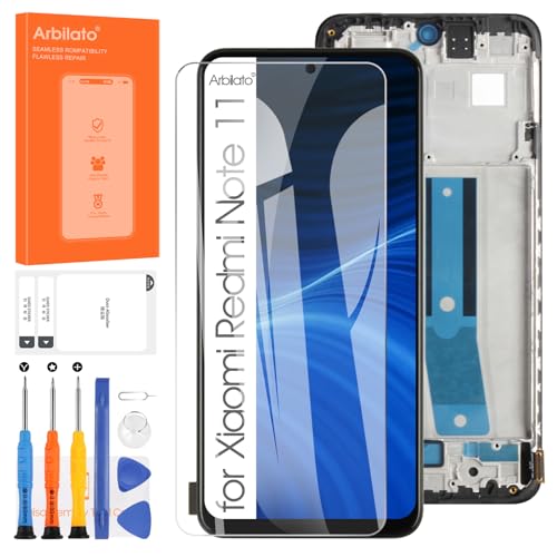 Arbilato Display für Xiaomi Redmi Note 11 LCD Display – Touchscreen LCD Ersatz 2201117TG Digitalisierer Glas montiert mit Rahmen Arbilato Display für Xiaomi Redmi Note 11 LCD Display – Touchscreen LCD Ersatz 2201117TG Digitalisierer Glas montiert mit Rahmen von Arbilato