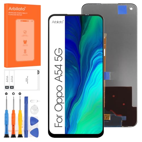 Display Für Oppo A74 5G / A54 5G Bildschirm LCD CPH2197 CPH2263 CPH2195 OPG02 Touchscreen Ersatz Pannello Montage mit Werkzeug (Schwarz) von Arbilato
