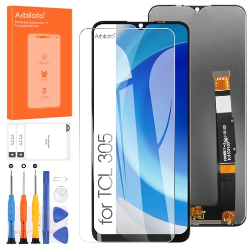 Arbilato Für TCL 305 6102D / TCL 306 6102H LCD Display – LCD-Display für TCL 305/306 Touchscreen Ersatz Digitizer Glas Reparatur Kits 6,52 Zoll von Arbilato