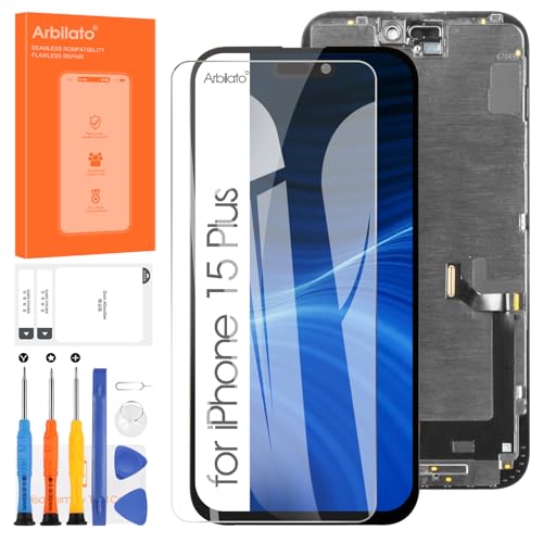 Arbilato Für iPhone 15 Plus Bildschirm Ersatz – Full LCD In-Cell Display Assembly mit Touch Digitizer, mit Werkzeug – Kompatibel mit iPhone 15 Plus (6,7 Zoll) von Arbilato