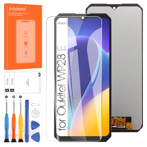 Arbilato LCD-Bildschirm für Oukitel WP28E Display, Touchscreen-Digitalisierer, Montage-Reparaturteile mit Werkzeug, für Oukitel WP28S/WP28E LCD (schwarz) von Arbilato