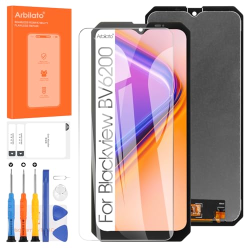 Arbilato LCD-Display für Blackview BV6200/BV6200 Pro LCD-Touchscreen, Ersatzteil, mit Werkzeug (schwarz) von Arbilato