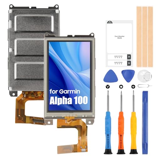 Display für Garmin Alpha 100 LCD Bildschirm Digitalisierer Glas Touchscreen Panel Assembly mit Reparatur Set (Schwarz mit Rahmen) von Arbilato