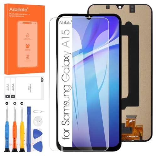 Arbilato LCD-Display für Samsung Galaxy A15 4G/5G LCD Display für Samsung A15 komplett SM-A155F SM-A156B Digitizer Ersatz-Touchscreen Digitizer zusammengebaut von Arbilato