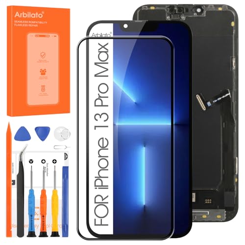 OLED für iPhone 13 Pro Max Display - Bildschirm Ersatz für iPhone A2643 A2484 A2641 A2644 A2645 LCD Digitalisierer Touch Screen Glas Montage Reparatur Set von Arbilato