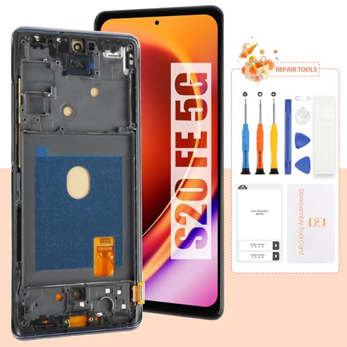 Arbilato OLED LCD Display für Samsung Galaxy S20 Fe – Touchscreen für S20 Fe 5G LCD Display Digitalisierer komplett montiert Ersatz Teile Werkzeuge (mit Rahmen) von Arbilato