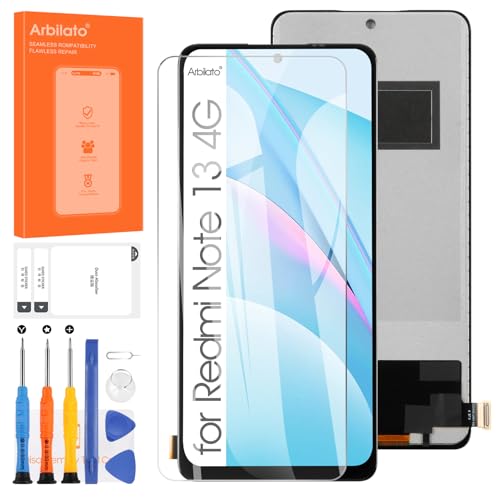 Arbilato LCD Display für Xiaomi Redmi Note 13 4G Touchscreen Ersatz Digitizer 23129RAA4G 23124RA7EO Panel, Reparatur-Set Arbilato LCD Display für Xiaomi Redmi Note 13 4G Touchscreen Ersatz Digitizer 23129RAA4G 23124RA7EO Panel, Reparatur-Set von Arbilato