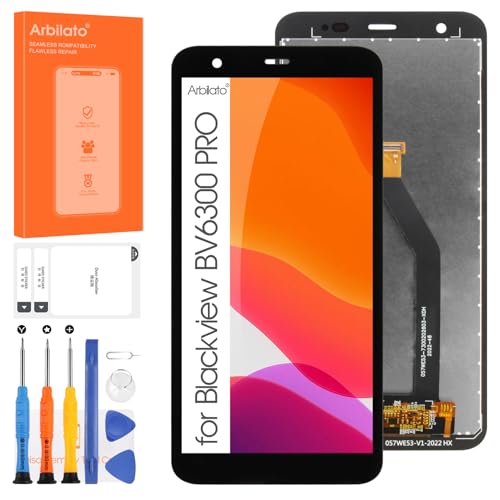 Display für Blackview BV6300 Pro LCD Bildschirm Digitazer Touchscreen Ersatz Montage mit Werkzeugen (5,7 Zoll, Schwarz) von Arbilato