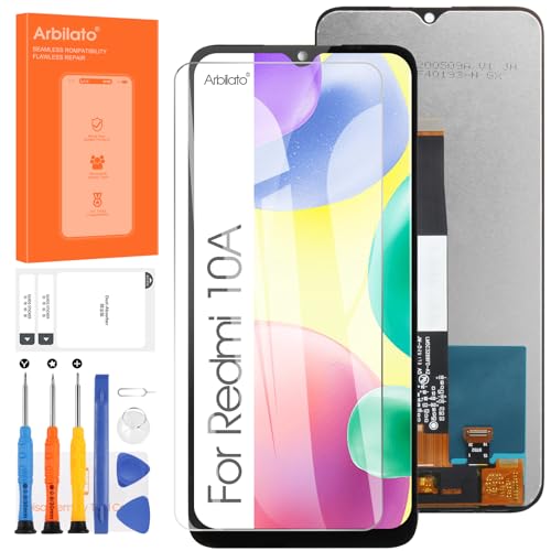 Display für Xiaomi Redmi 10A LCD Bildschirm Ersatz für Redmi 9A Redmi 9C Redmi 9C NFC LCD Display Touch Digitizer Montage Reparatur Teile (Schwarz, 6,53 Zoll) von Arbilato