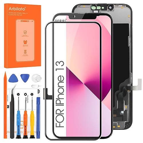 Display für iPhone 13 LCD Bildschirm Ersatz für iPhone 13 Display Touch Digitizer Assembly für iPhone A2633 A2482 A2631 A2634 A2635 (Incell Not Original) von Arbilato