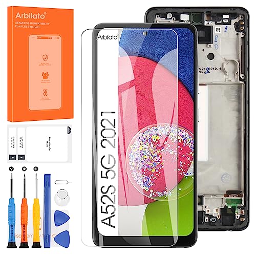 Incell Bildschirm für Samsung Galaxy A52S 5G 2021 Bildschirm Ersatz für Samsung A528 LCD-Bildschirm SM-A528B, SM-A528N Touch Display Digitizer Montage Reparaturteile mit Rahmen (schwarz, keine Incell Bildschirm für Samsung Galaxy A52S 5G 2021 Bildschirm Ersatz für Samsung A528 LCD-Bildschirm SM-A528B, SM-A528N Touch Display Digitizer Montage Reparaturteile mit Rahmen (schwarz, keine von Arbilato