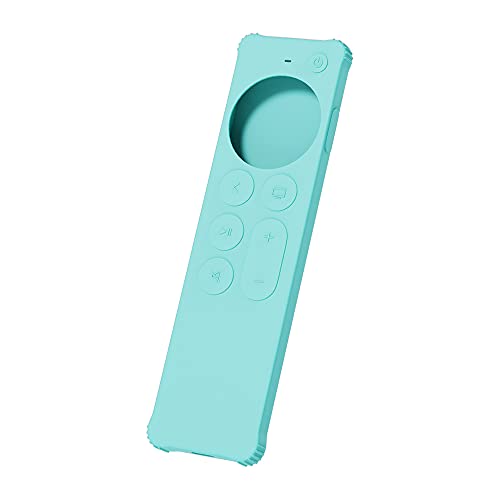 Schutzhülle für 2021 Apple TV 4K Siri Remote Case (2. Generation), Schutzhülle für Apple TV HD Fernbedienung, Ersatzhülle, rutschfeste Silikonhülle, Zubehör (Cyan) von Arblel