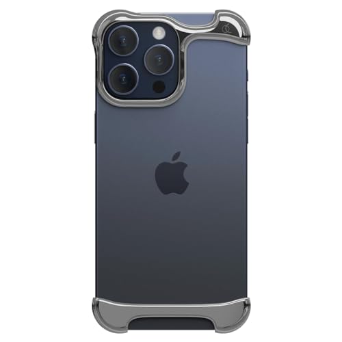 Arc Pulse Entworfen für iPhone 15 Pro Handyhülle (2023), minimalistische Stoßdämpfung, Aluminiumschalen in Luftfahrtqualität und Elastomer-Einlagen, einfache Passform, 17 cm (6,7 Zoll), Aluminium, von Arc Pulse