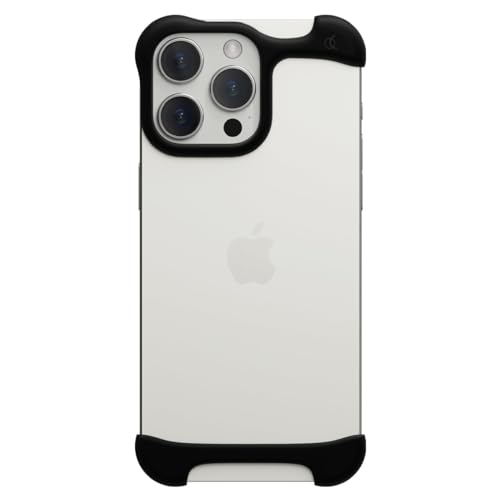 Arc Pulse für iPhone 15 Pro Max Handyhülle (2023), minimalistischer Schutz mit stoßdämpfenden Aluminiumgehäusen + Elastomereinlagen, einfache Passform, 6,7 Zoll (Aluminium Matt Schwarz) von Arc Pulse