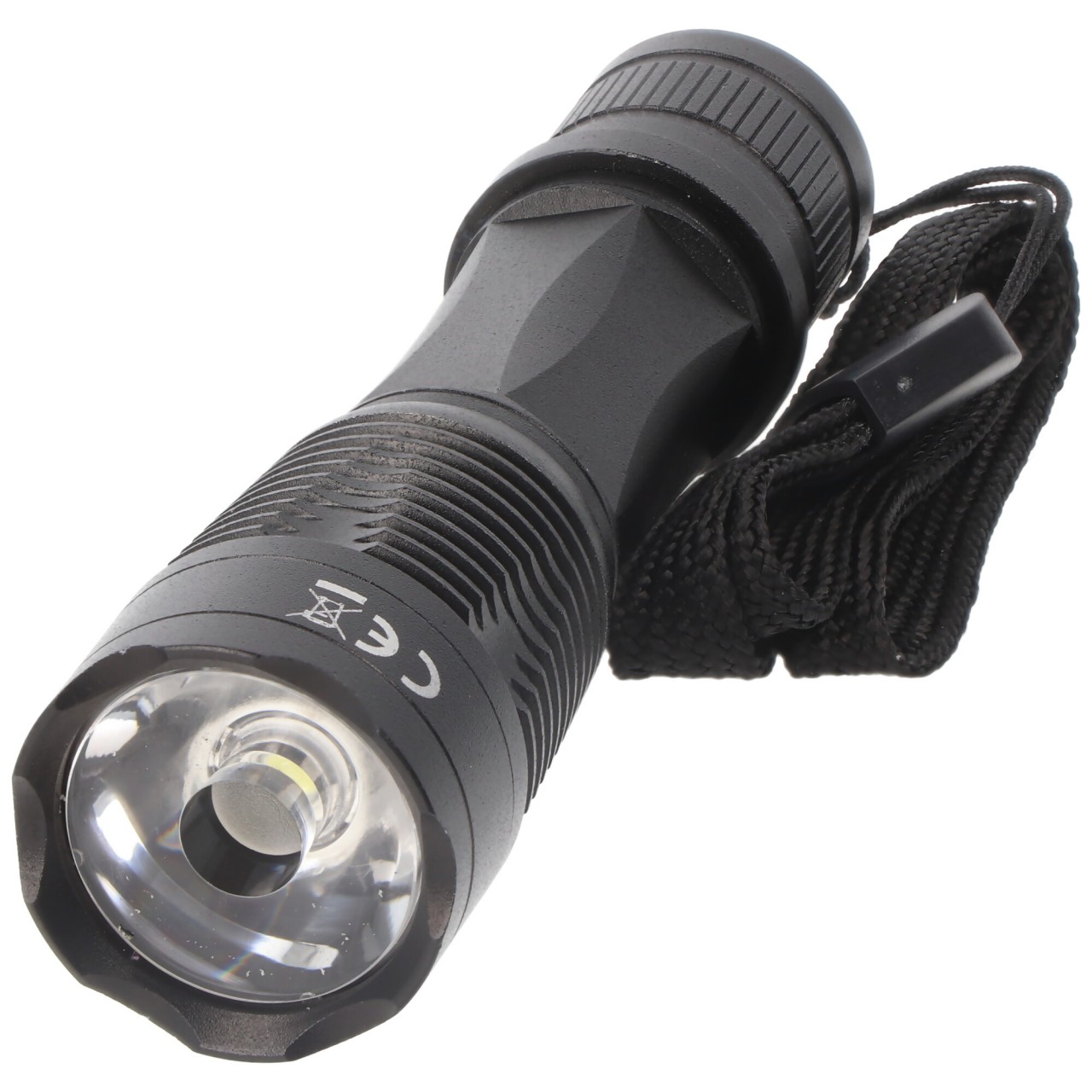 1 Watt LED Taschenlampe schwarz inklusive Alkaline Batterie 1 Watt LED Taschenlampe schwarz inklusive Alkaline Batterie von Arcas