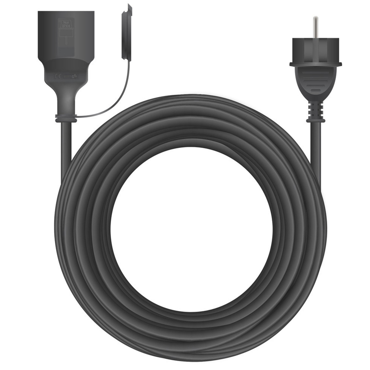 10m Verlängerungskabel 10 Meter Schuko 16A, 230V AC schwarz 10m Verlängerungskabel 10 Meter Schuko 16A, 230V AC schwarz von Arcas