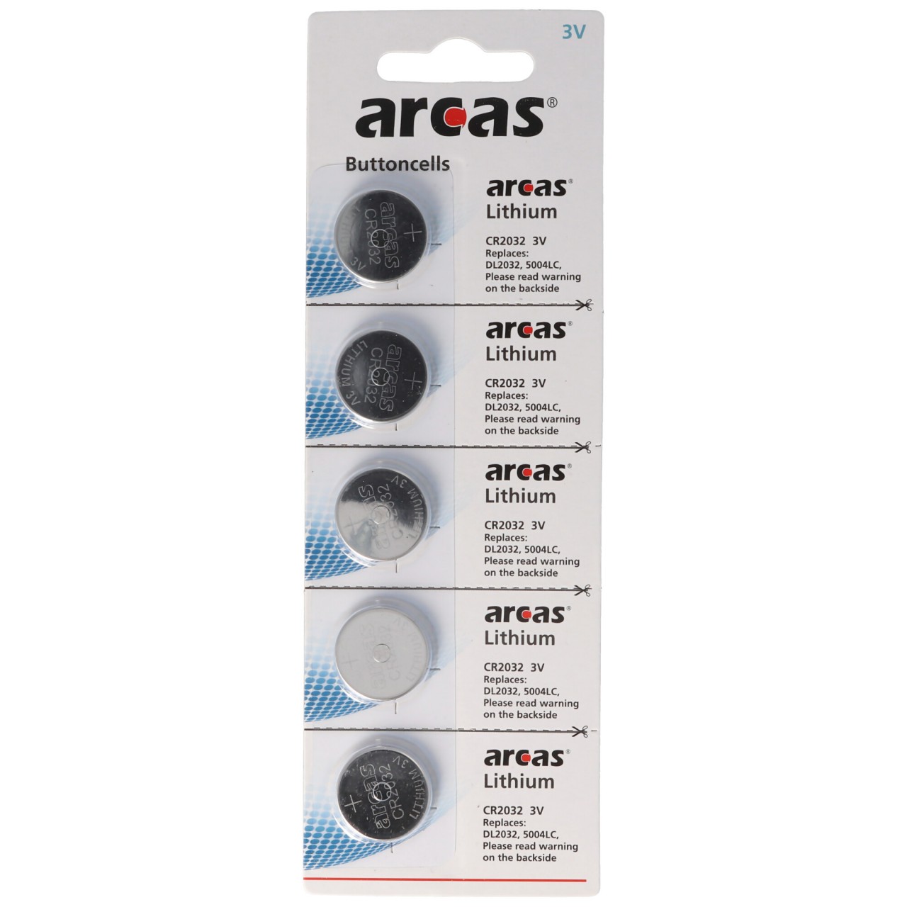 5 Stück CR2032 Lithium Batterie 5 Stück CR2032 Lithium Batterie von Arcas