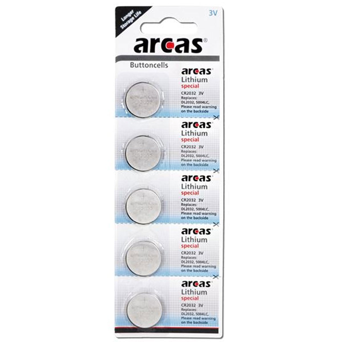 5er-Sparset CR2016 Lithium Batterie 5er-Sparset CR2016 Lithium Batterie von Arcas