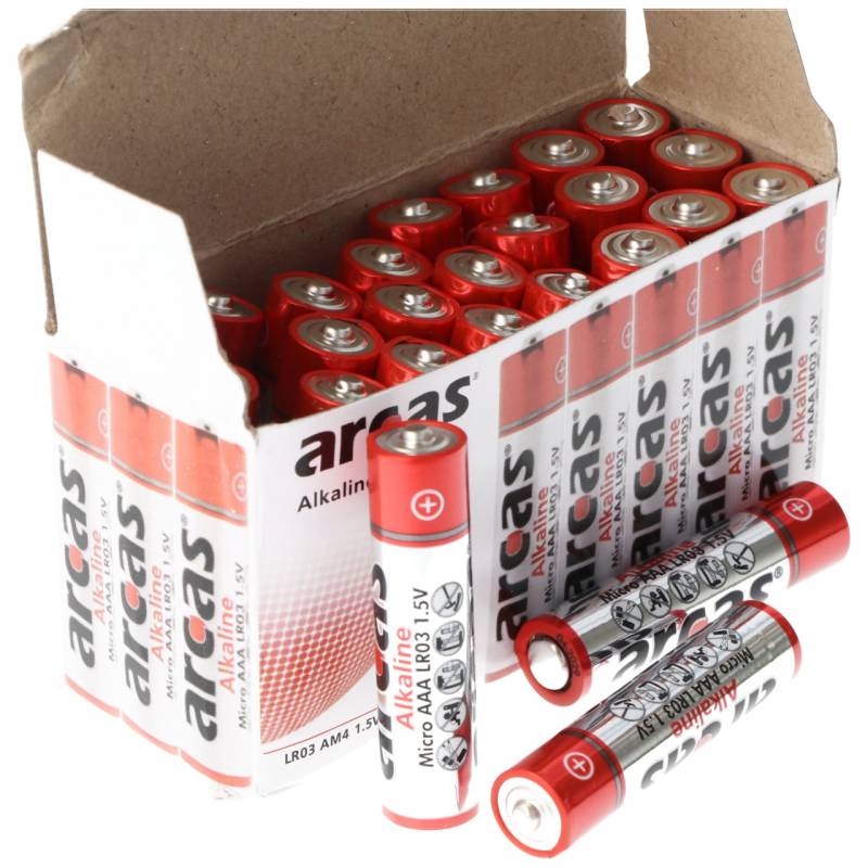 Alkaline Batterie LR03, AAA, Micro, 1,5V 24 Stück im Karton von Arcas