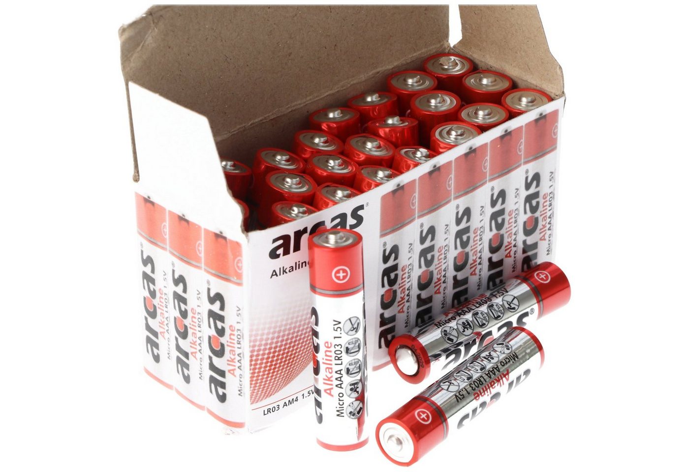 Arcas Alkaline Batterie LR03, AAA, Micro, 1,5V 24 Stück im Karton Batterie Arcas Alkaline Batterie LR03, AAA, Micro, 1,5V 24 Stück im Karton Batterie von Arcas