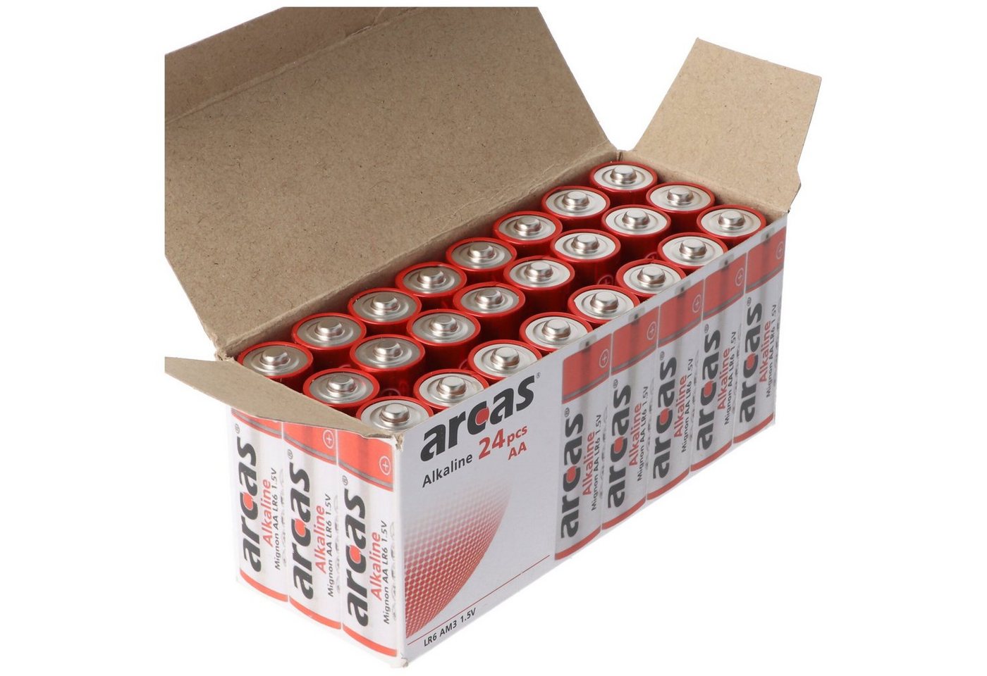 Arcas Alkaline Batterie LR6, AA, Mignon, 1,5 Volt 24 Stück Batterie Arcas Alkaline Batterie LR6, AA, Mignon, 1,5 Volt 24 Stück Batterie von Arcas