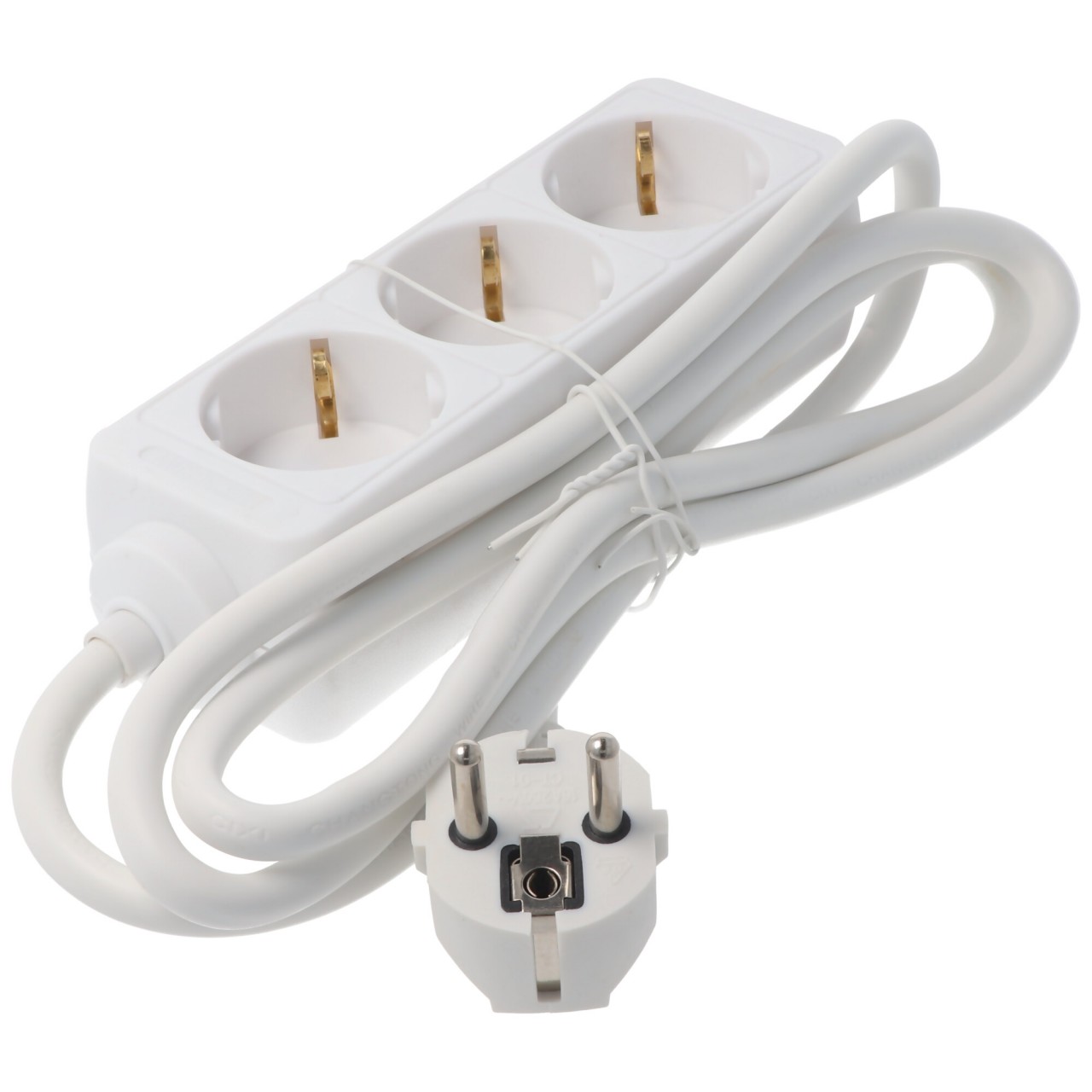 Steckdosenleiste 3-fach ohne Schalter, ideal für Winkelstecker und Schuko Stecker, weiß Steckdosenleiste 3-fach ohne Schalter, ideal für Winkelstecker und Schuko Stecker, weiß von Arcas