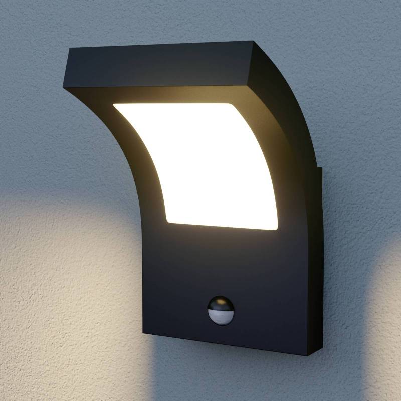 Arcchio LED-Außenwandleuchte Advik, anthrazit, IP54, Sensor von Arcchio