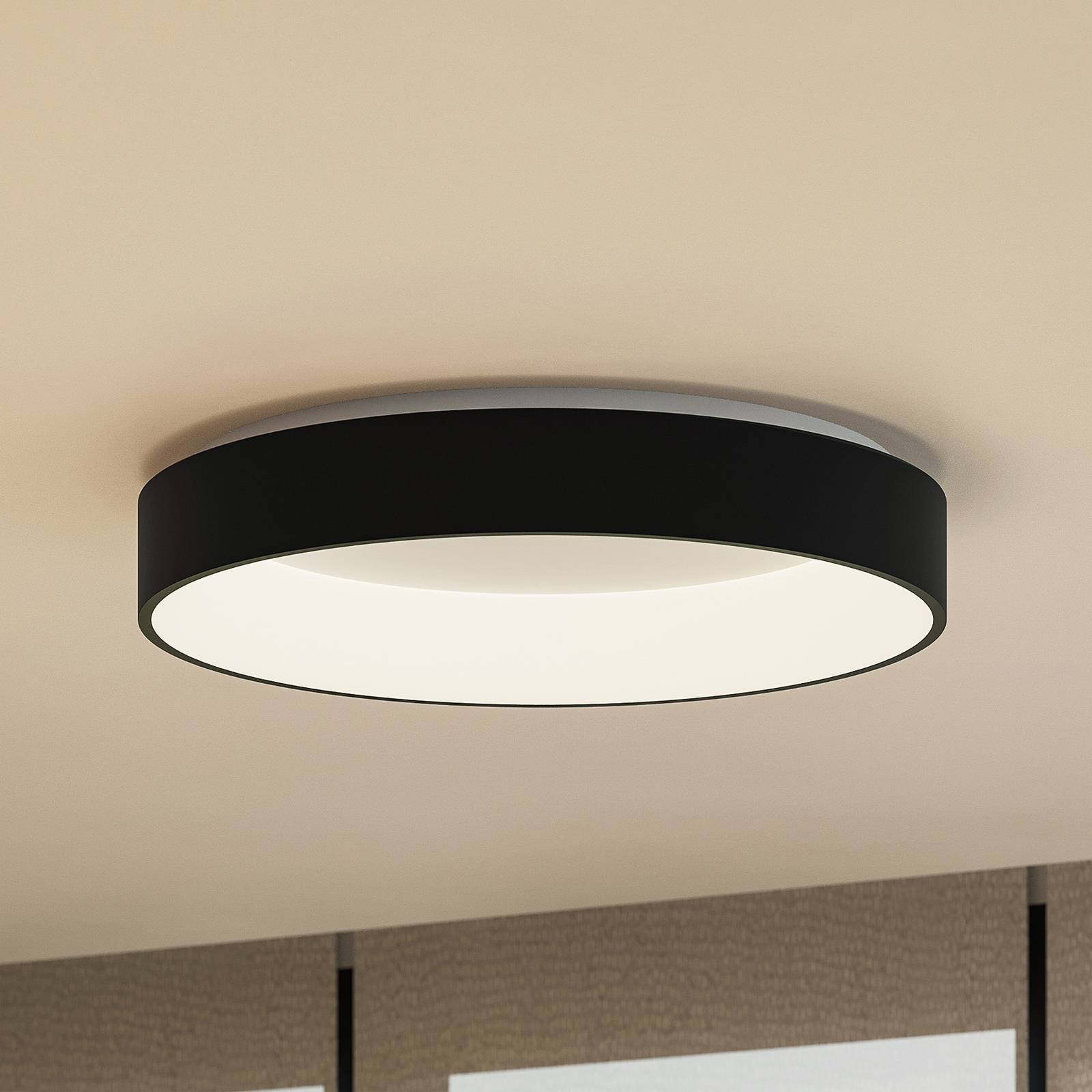 Arcchio LED-Deckenlampe Aleksi, Ø 60cm, schwarz, Metall, CCT Arcchio LED-Deckenlampe Aleksi, Ø 60cm, schwarz, Metall, CCT von Arcchio