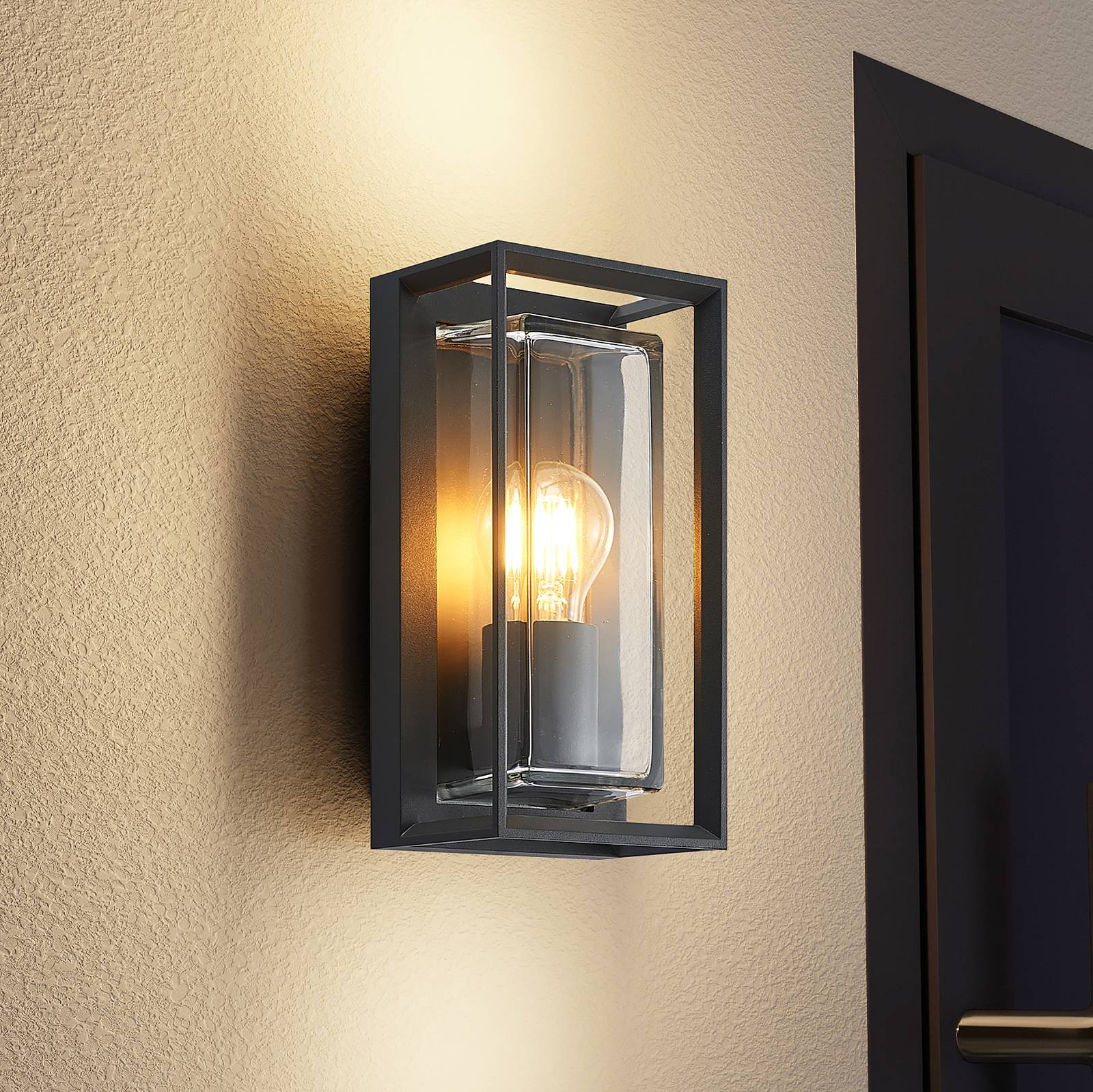 Arcchio Außenwandleuchte Ismera, 25 cm, anthrazit, Sensor von Arcchio