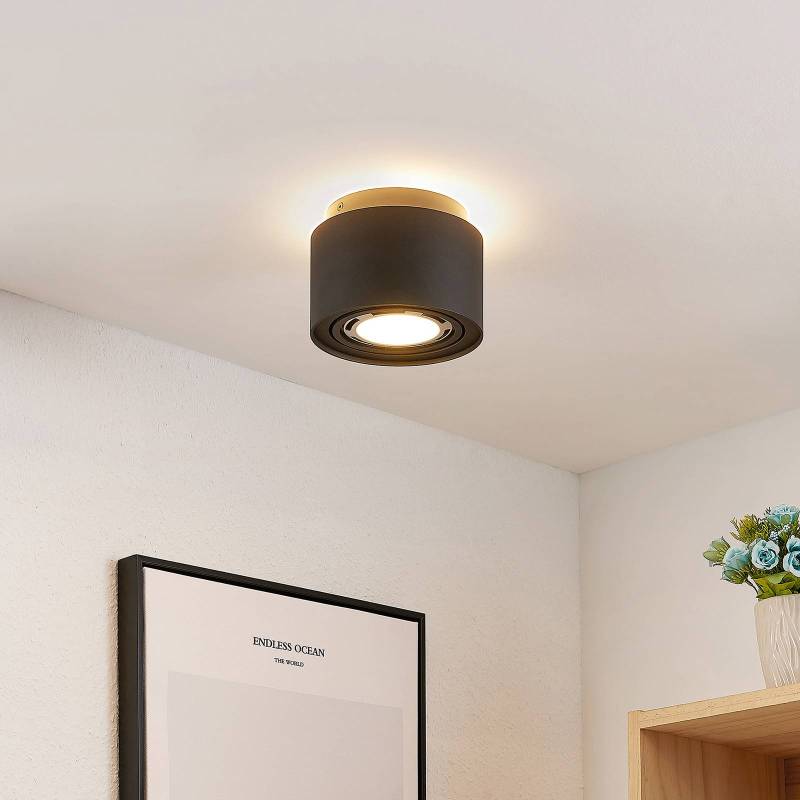 Arcchio Deckenlampe Walisa, rund, schwarz, Alu, 3er-Set von Arcchio
